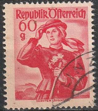 AUSTRIA 1948 National Costumes ULH CV R4.40 SG 1120