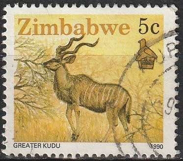 ZIMBABWE 1990 Wildlife ULH CV R4.40 SG 772