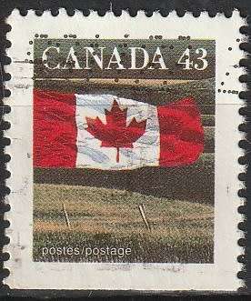 CANADA 1992 Canadian Flag ULH CV R13.20 SG1363 IMPERF BOTTOM