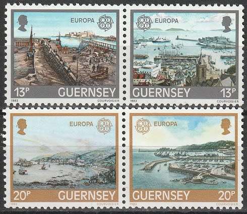GUERNSEY 1983 EUROPA Stamps - Inventions UMM CV R39.60 SG273-6