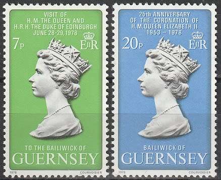 GUERNSEY 1978 Visit from the Royal couple UMM CV R18.70 SG167/8