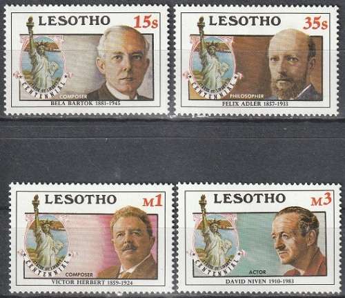 LESOTHO 1986 The 100th Anniversary of the Statue of Liberty MM CV R213.40 SG 705-8