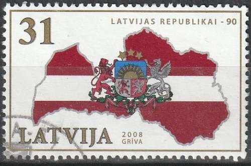 LATVIA 2008 The 90th Anniversary of The Latvian Republic UNH CV R50.60 SG 742