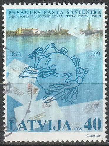 LATVIA 1999 The 125th Anniversary of Universal Postal Union UNH CV R66 SG 532