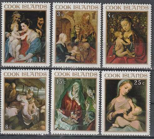 COOK ISLANDS 1967 Christmas - Paintings UMM CV R27.50 SG 256-61