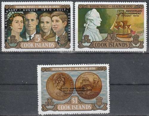 COOK ISLANDS 1970 The 5th Anniversary of the Self-Government UMM CV R48.40 SG 332-4
