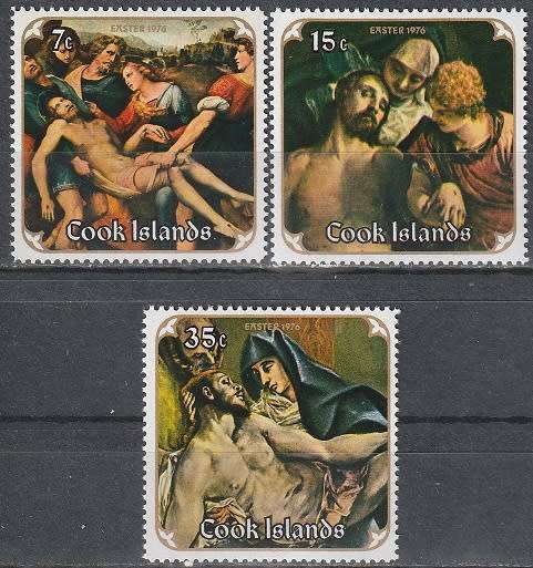 COOK ISLANDS 1976 Easter UMM CV R34.10 SG 536-8