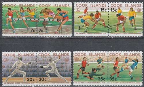 COOK ISLANDS 1976 Olympic Games - Montreal, Canada UMM CV R61.60 SG 547-54