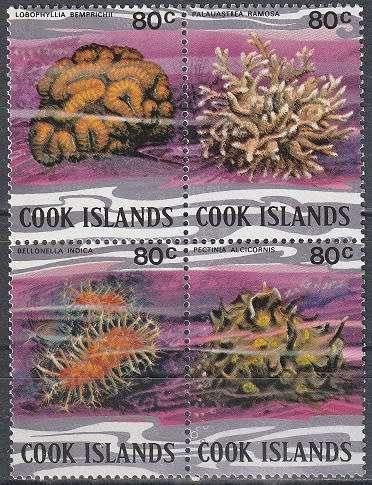 COOK ISLANDS 1981 Corals UMM CV R220 SG 777-80