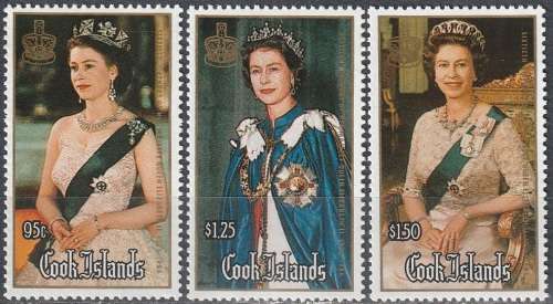 COOK ISLANDS 1986 The 60th Anniversary of the Birth of Queen Elizabeth II UMM CV R115.50 SG 1065-7