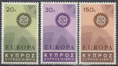 CYPRUS 1967 EUROPA Stamps UMM CV R44 SG 302-4
