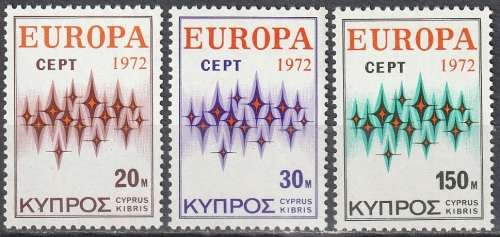 CYPRUS 1972 EUROPA Stamps UMM CV R63.80 SG 387-9