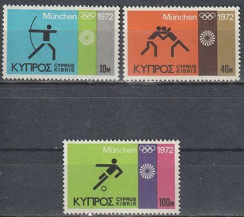 CYPRUS 1972 Olympic Games - Munich, West Germany UMM CV R29.70 SG 390-2