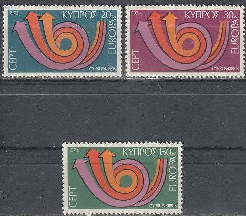 CYPRUS 1973 EUROPA Stamps UMM CV R44 SG 403-5