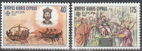 CYPRUS 1982 EUROPA Stamps - Historic Events UMM CV R30.80 SG 586/7