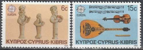 CYPRUS 1985 EUROPA Stamps - European Music Year UMM CV R30.80 SG 663/4