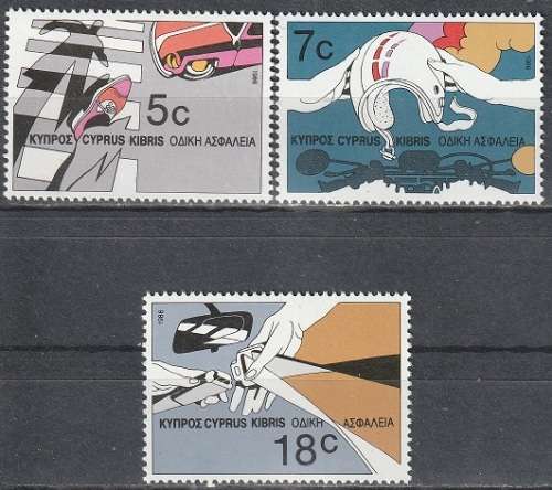 CYPRUS 1986 Road Safety UMM CV R62.70 SG 689-91