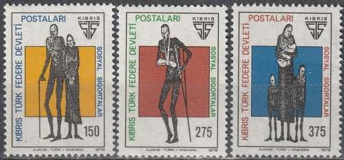 TURKISH CYPRUS 1978 Social Services UMM CV R13.20 SG 60-62