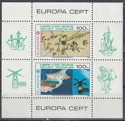 TURKISH CYPRUS 1983 EUROPA Stamps - Inventions UMM CV R660 SG MS134