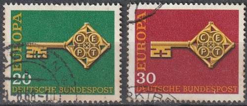 GERMANY 1968 EUROPA Stamps ULH CV R19.80 SG1460/1