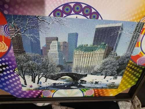 JIGSAW PUZZLE 5 IN 1 AS SHOWN 3250 PIECES NOT ALL COMPLETE LOOK AT PHOTOS