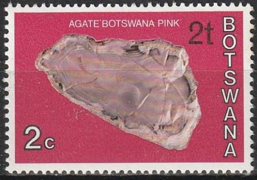 BOTSWANA 1976 Issues of 1974 Surcharged in New Currency UMM CV R44 SG 368