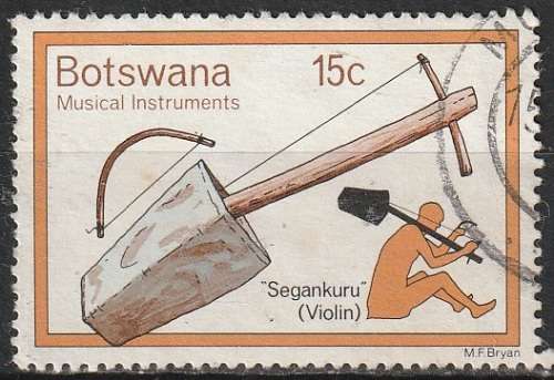 BOTSWANA 1976 Traditional Musical Instruments ULH CV R11 SG 360