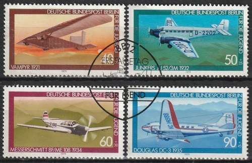 BERLIN 1979 Youth Welfare - Airplanes ULH CV R126.50 SG B567-70