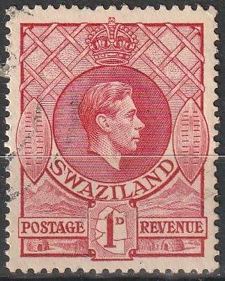 SWAZILAND 1938 -1954 King George VI ULH CV R10 SACC 28
