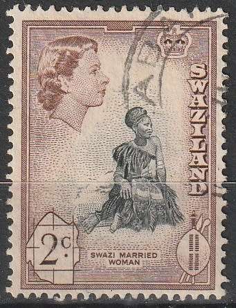 SWAZILAND 1956 Queen Elizabeth II and Local Motifs ULH CV R2 SACC 54