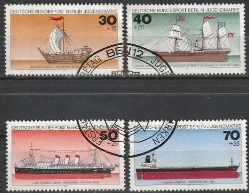 GERMANY 1977 Youth Welfare - Ships UNH CV R104.5 SG B527-30