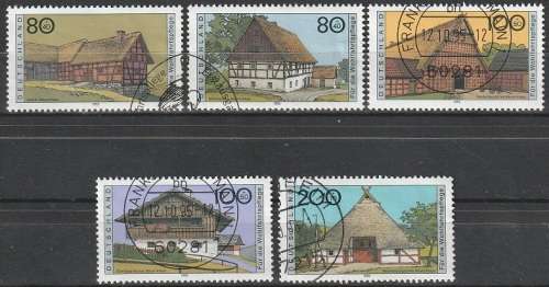 GERMANY 1995 Charity Stamps - Farmhouses UNH CV R220 SG 2678-82