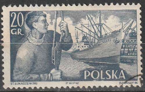 POLAND 1954 The 10th Anniversary of the Polish People`s Republic ULH CV R24.20 SG 883