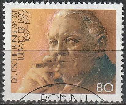 GERMANY 1987 The 90th Anniversary of the Birth of Ludwig Erhard, Politician UNH CV R17.60 SG 2172