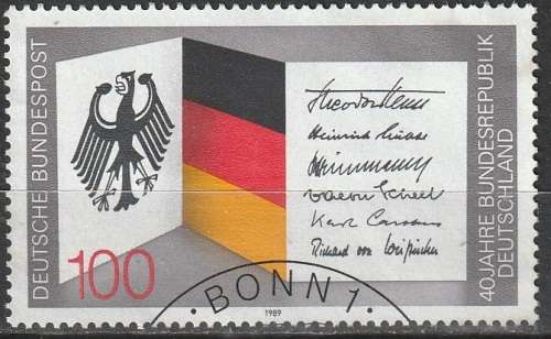 GERMANY 1989 The 40th Anniversary of The German Federal Republic UNH CV R26.40 SG 2277
