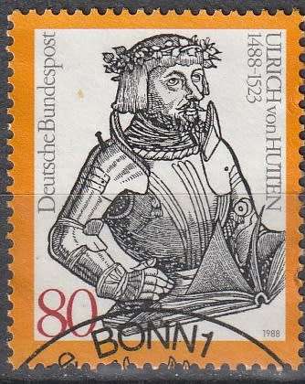 GERMANY 1988 The 500th Anniversary of the Birth of Ulrich von Hutten, Humanist UNH CV R20.90 SG 2239