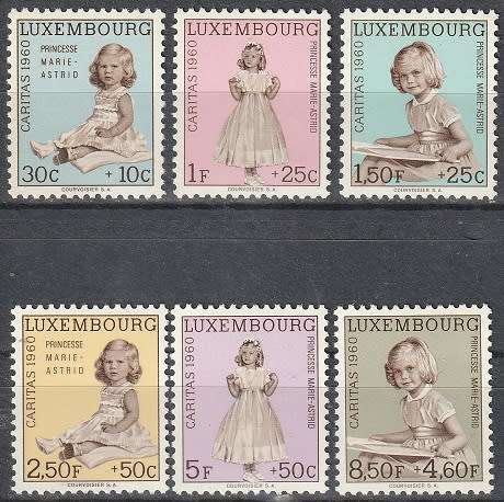 LUXEMBOURG 1960 Princess Marie-Astrid UMM CV R411.40 SG 685-90