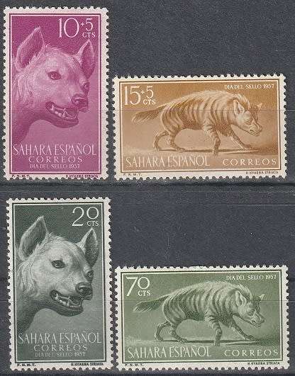 SPAINISH SAHARA 1957 Stamp Day MM SG 139-42
