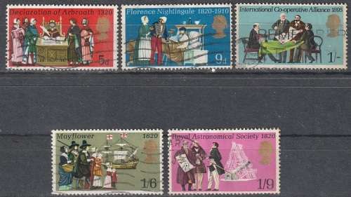 GB 1970 Anniversaries ULH SG 819-23