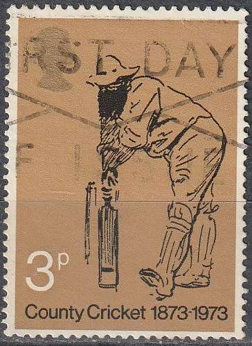 GB 1973 The 100th Anniversary of the British County Cricket ULH SG 928