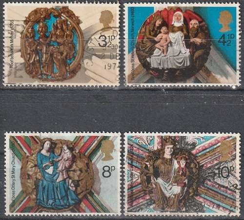 GB 1974 Christmas Stamps ULH SG 966-9