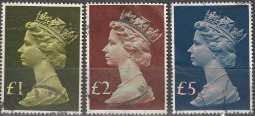 GB 1977 Queen Elizabeth II - Enlarged Issue ULH SG 1026-8