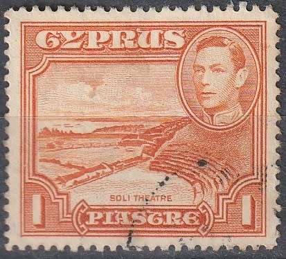 CYPRUS 1938 -1951 King George VI CV R8.80 SG154 ULH