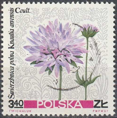 POLAND 1967 Pastural Flowers SG 1767 CV R12.10 ULH