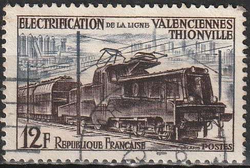 FRANCE 1955 The electrification of the Railways CV R39.60 SG1249 ULH DISCOUNTED