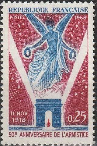 FRANCE 1968 The 50th Anniversary of Armistice on the Western Front SG 1803 CV R7.70 UMM