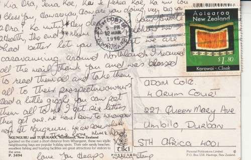 NEW ZEALAND POST CARD USED