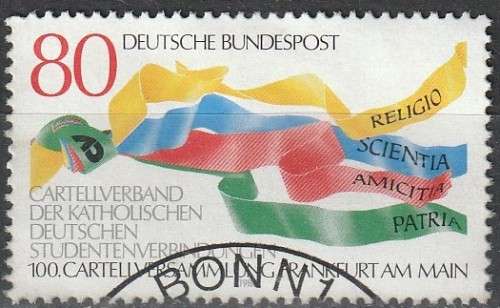 GERMANY 1986 The 100th Anniversary of the Catholic Student Society CV R17.60 SG 2131 ULH