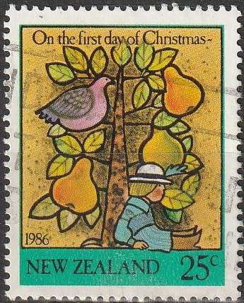 NEW ZEALAND 1986 Christmas - The Twelve Days of Christmas, Carol CV R3.30 SG 1404 UNH