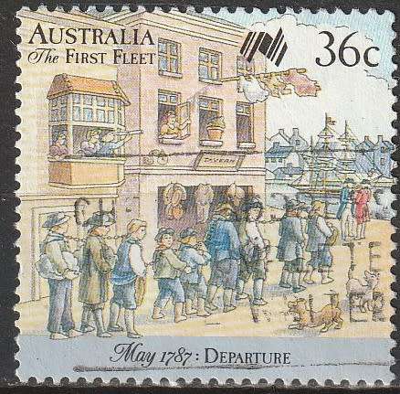 AUSTRALIA 1987 The 200th Anniversary of the First Fleet Arriving from Portsm UNH CV R22 SG 1059